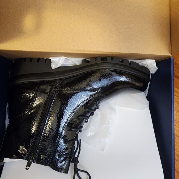 White Mountain Womens Tappy L Black Patent 9M - A028 - Picture 9 of 11